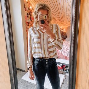 Willow Root Striped Button Up